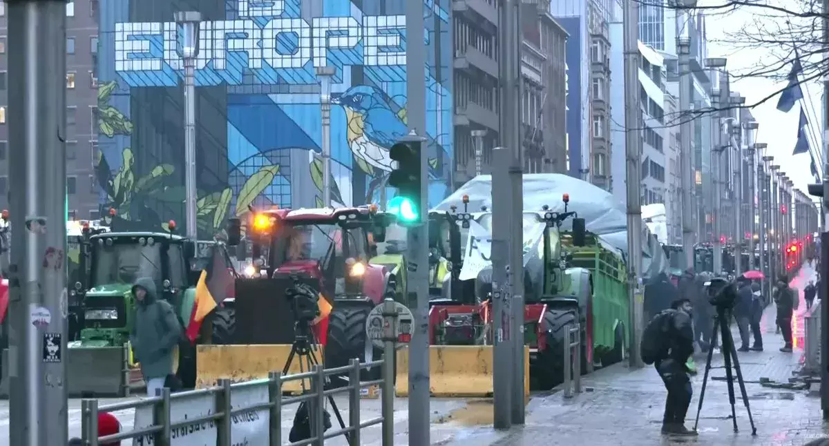 Protesty rolników w Brukseli