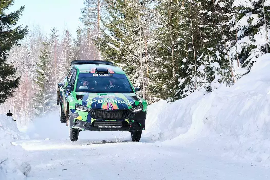 Michał Sołowow / Maciej Baran / Skoda Fabia RS Rally2 / Rajd Szwecji 2024 / WRC / WRC2 / rajdowa pasja najbogatszego Polaka