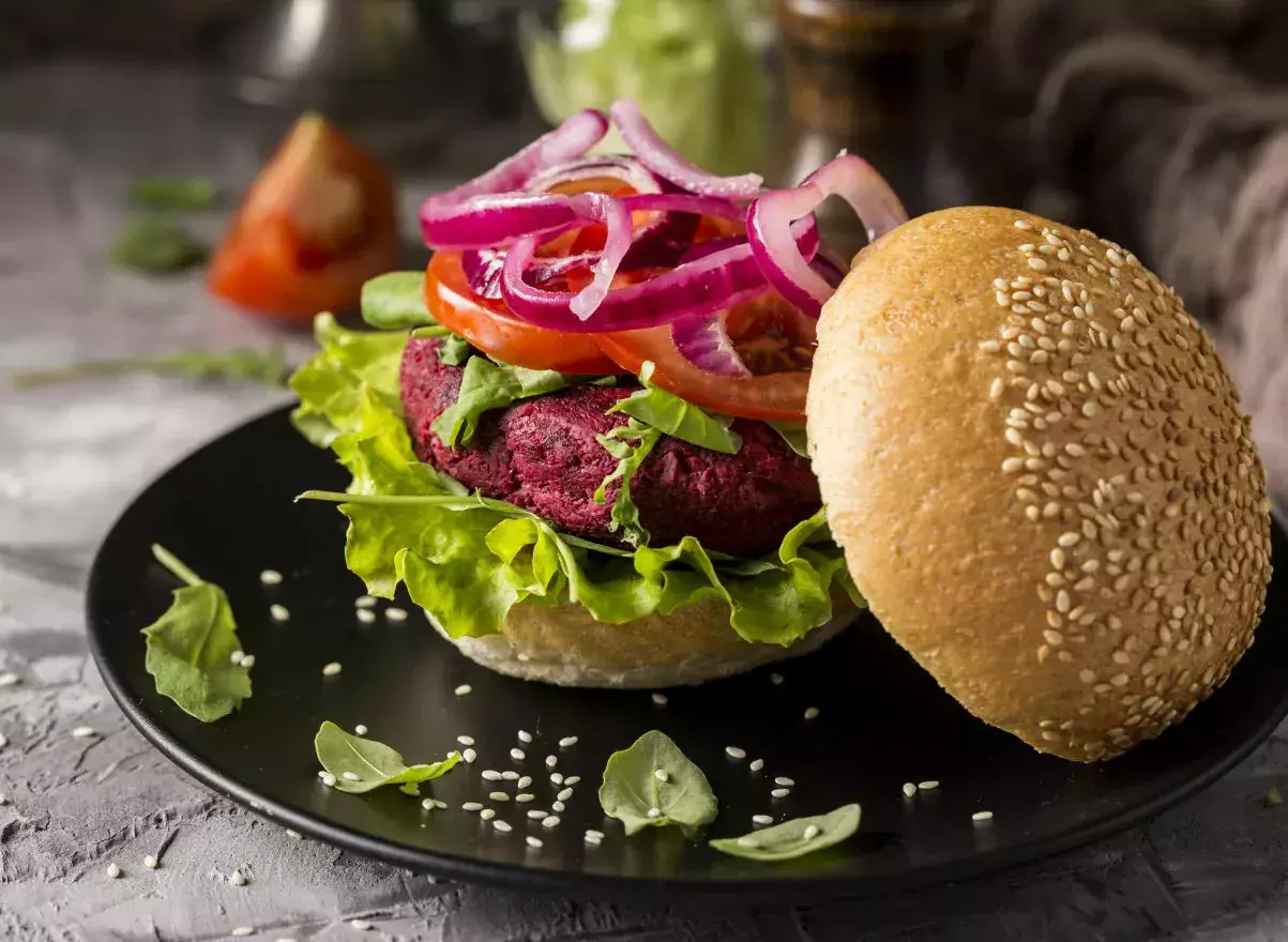 burger buraczany mięso