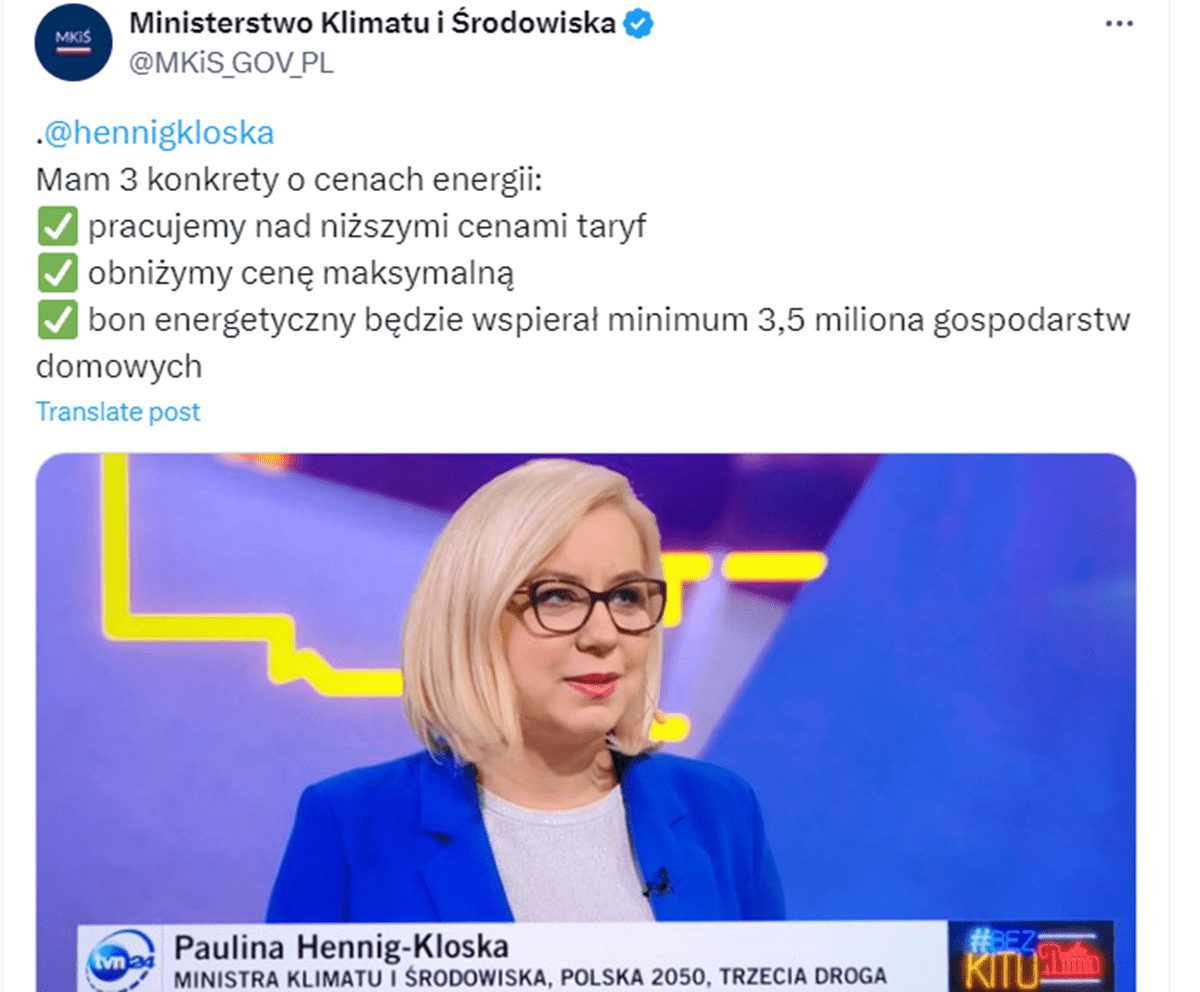 Bon energetyczny dla Polaków
